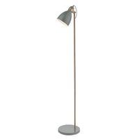 FRE4939 Frederick Floor Lamp In Gustavian Grey With Copper