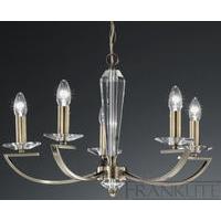 franklite fl22425 artemis bronze 5 light crystal chandelier