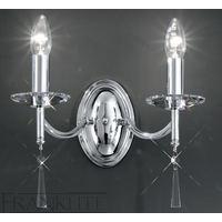 Franklite FL2239/2 Hera Chrome 2 Light Wall Light