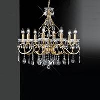 franklite fl21598 chiffon gold 8 light ceiling fitting