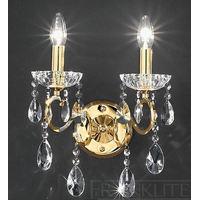 Franklite FL2159/2 Chiffon Gold And Crystal Traditional Wall Light