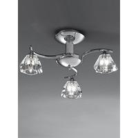 Franklite FL2162/3 Twista Chrome Semi Flush Ceiling Light