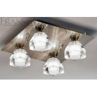 Franklite FL2246/4 Starz Bronze 4 Light Halogen Flush Ceiling Lamp