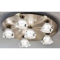 Franklite FL2244/6 Starz Bronze 6 Light Halogen Flush Ceiling Lamp