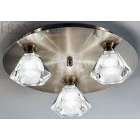 franklite fl22443 starz bronze 3 light halogen flush ceiling lamp