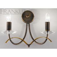 franklite fl22322 fusion antique 2 light wall light