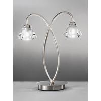 franklite tl972 twista satin nickel 2 light table lamp