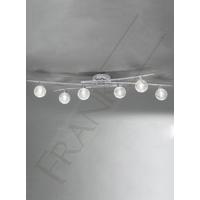 Franklite FL2297/6 Shardice 6 Light Chrome Semi Flush Ceiling Light