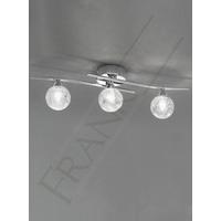 franklite fl22973 shardice 3 light chrome semi flush ceiling light