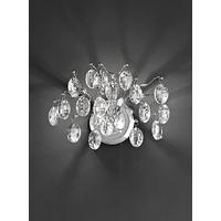 franklite fl23262 wisteria chrome 2 light led crystal wall light