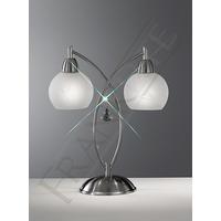 Franklite TL907 Thea 2 Light Modern Chrome & Crystal Table Lamp