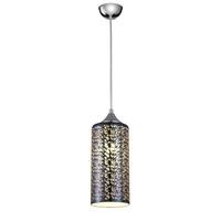 franklite pch128 vision cylinder glass pendant in silver and chrome fi ...