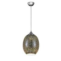 Franklite PCH129 Vision Elliptic Glass Pendant In Silver and Chrome