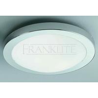 Franklite CF1292 Flush Bathroom Light in Polished Chrome, IP54