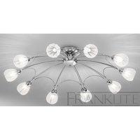 franklite fl220610 chloris flush ceiling light in chrome