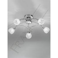 franklite fl22065 chloris flush ceiling light in chrome