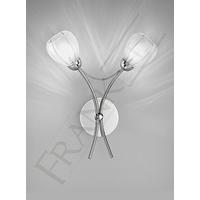 Franklite FL2206/2 Chloris 2 Light Wall Light In Chrome