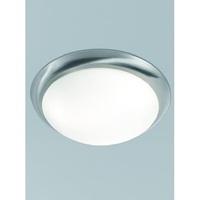 Franklite CF5760 Small Flush Ceiling Light In Satin Nickel With Matt White Glass - Diameter: 335mm