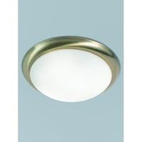 Franklite CF5761 2 Light Flush Ceiling Light In Bronze With Matt White Glass - Diameter: 335mm