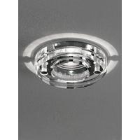 Franklite RF308 Chrome Finish Round Downlight With A Heavy Round Crystal Glass