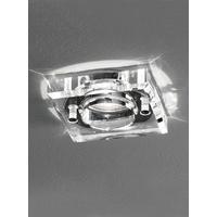 Franklite RF309 Chrome Finish Square Downlight With A Heavy Square Crystal Glass