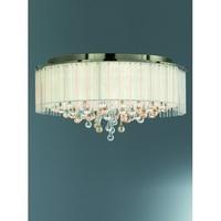 Franklite FL2345/8 Ambience Large 8 Light Flush Ceiling Light In Bronze With Crystal Drops