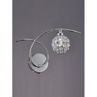 Franklite FL2308/1 Oracle 1 Light Wall Light In Chrome With Hexagonal Crystal Detail