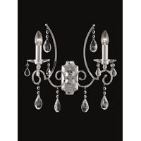 Franklite FL2330/2 Cinzia 2 Light Wall Light In Chrome With Crystal Glass Sconces And Drops