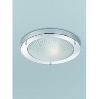 franklite cf5752 1 light flush ceiling light in chrome with line detai ...
