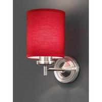 Franklite FL2315/1/1156 Vivace 1 Light Wall Light In Satin Nickel With Red Shade