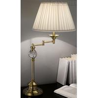 Franklite TL902 Bronze Swing-Arm Table Lamp With Cream Pleated Shade