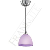 franklite fl22901949 vetross 1 light small ceiling pendant in lilac