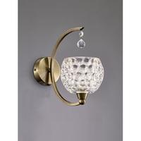 Franklite FL2340/1 Omni 1 Light Wall Light In Bronze With Modern Dimpled Glass Shades