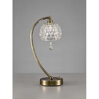 Franklite TL990 Omni 1 Light Table Lamp In Bronze With Modern Dimpled Glass Shade