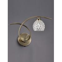 Franklite FL2348/1 Springa 1 Light Wall Light In Bronze With A Clear Dimpled Glass Shade