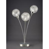 Franklite TL991 Protea Table Lamp In Chrome With 3 Textured Clear Glass Spheres