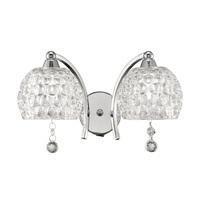franklite fl23372 neo 2 light wall light in chrome with dimpled glass  ...