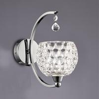 Franklite FL2339/1 Omni 1 Light Wall Light In Chrome With Dimpled Glass Shade