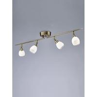 franklite spot8984 lutina 4 light bar ceiling light in bronze with cle ...