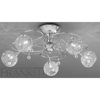 Franklite FL2214/5 Orion 5 Light Semi Flush Ceiling Light