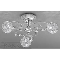 Franklite FL2214/3 Orion 3 Light Semi Flush Ceiling Light