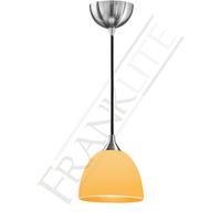 Franklite FL2290/1/937 Vetross 1 Light Small Ceiling Pendant in Orange