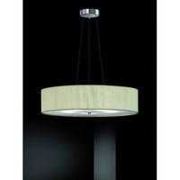 FRANKLITE FL2342/5 Desire 5 Light Ceiling Pendant With Cream Thread Shade And Glass Diffuser