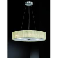 Franklite FL2342/4 Desire 4 Light Ceiling Pendant With Cream Thread Shade And Glass Diffuser