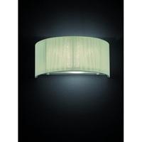 Franklite FL2341/1 Desire 1 Light Wall Light With Cream Thread Shade And Glass Diffuser