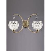 Franklite FL2340/2 Omni 2 Light Wall Light In Bronze With Modern Dimpled Glass Shades