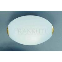 franklite cf5022el low energy small flush light opal glassbrass clips