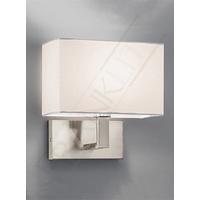 franklite wb0459892 satin nickel wall light with shade