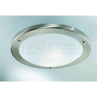 Franklite CF1221LE Low Energy Flush Bathroom Light in Satin Nickel