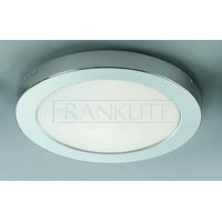 Franklite CF1291 Flush Bathroom Light in Polished Chrome, IP54